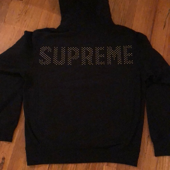 Supreme Other - Men’s Supreme studded hoodie black/copper studs
